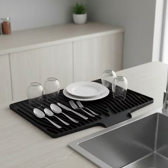 TIKNIK Silicone Dish Drying Mat – Non-Slip Kitchen Counter Mat