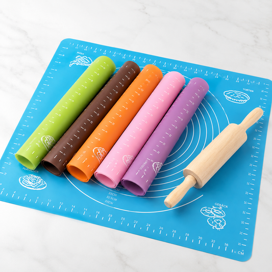 Food Grade Plastic Rolling Mat with Measuring Tool Non Slip Kneading