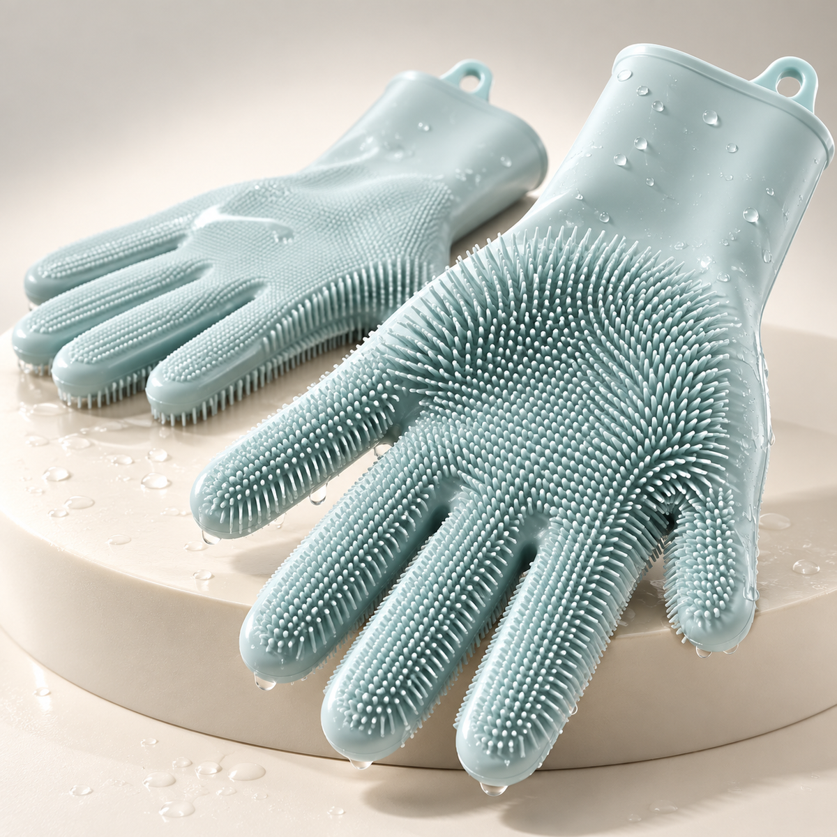 1 Pair Silicone Dishwashing Gloves Multifunctional Household Gloves