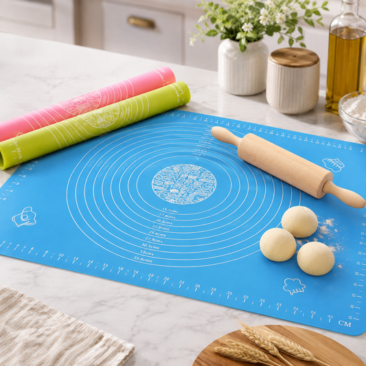 Food Grade Plastic Rolling Mat with Measuring Tool Non Slip Kneading